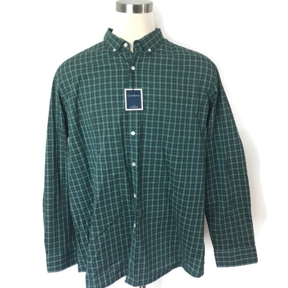 🔴 3/$15 Club Room Shirt Plaid Button Down